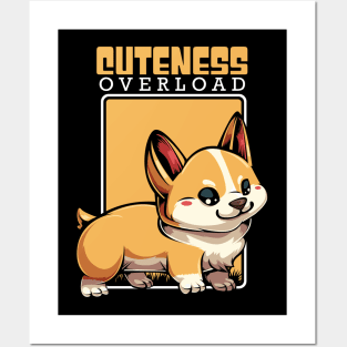 Welsh Corgi - Cuteness Overload - Cute Kawaii Dog Posters and Art